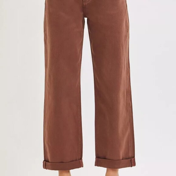 RISEN Full Size Tummy Control Mid Rise Ankle Barrel Baggy Plus Size - Picture 3 of 6